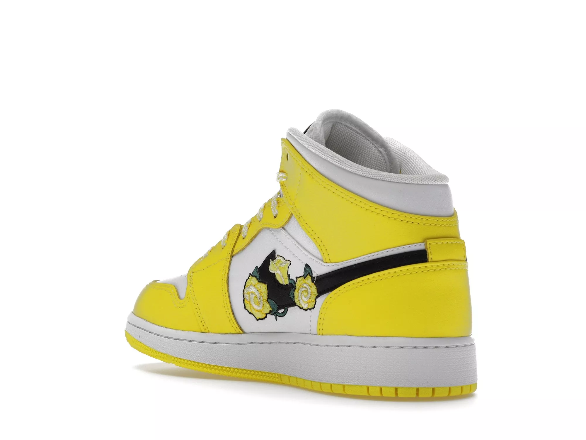 Фото № 2 с приближением к товару «‎Jordan 1 Mid Dynamic Yellow Floral »
