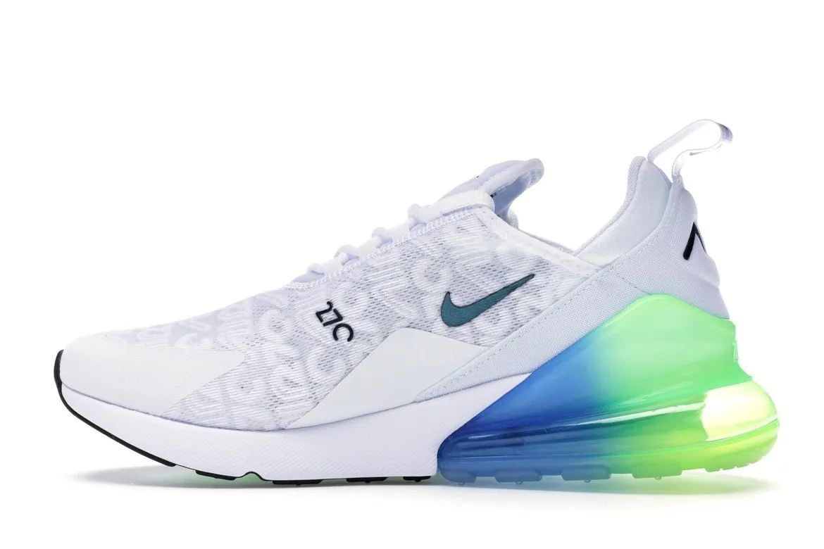 Фото № 5 с приближением к товару «‎Nike Air Max 270 White Lime Blast Photo Blue»