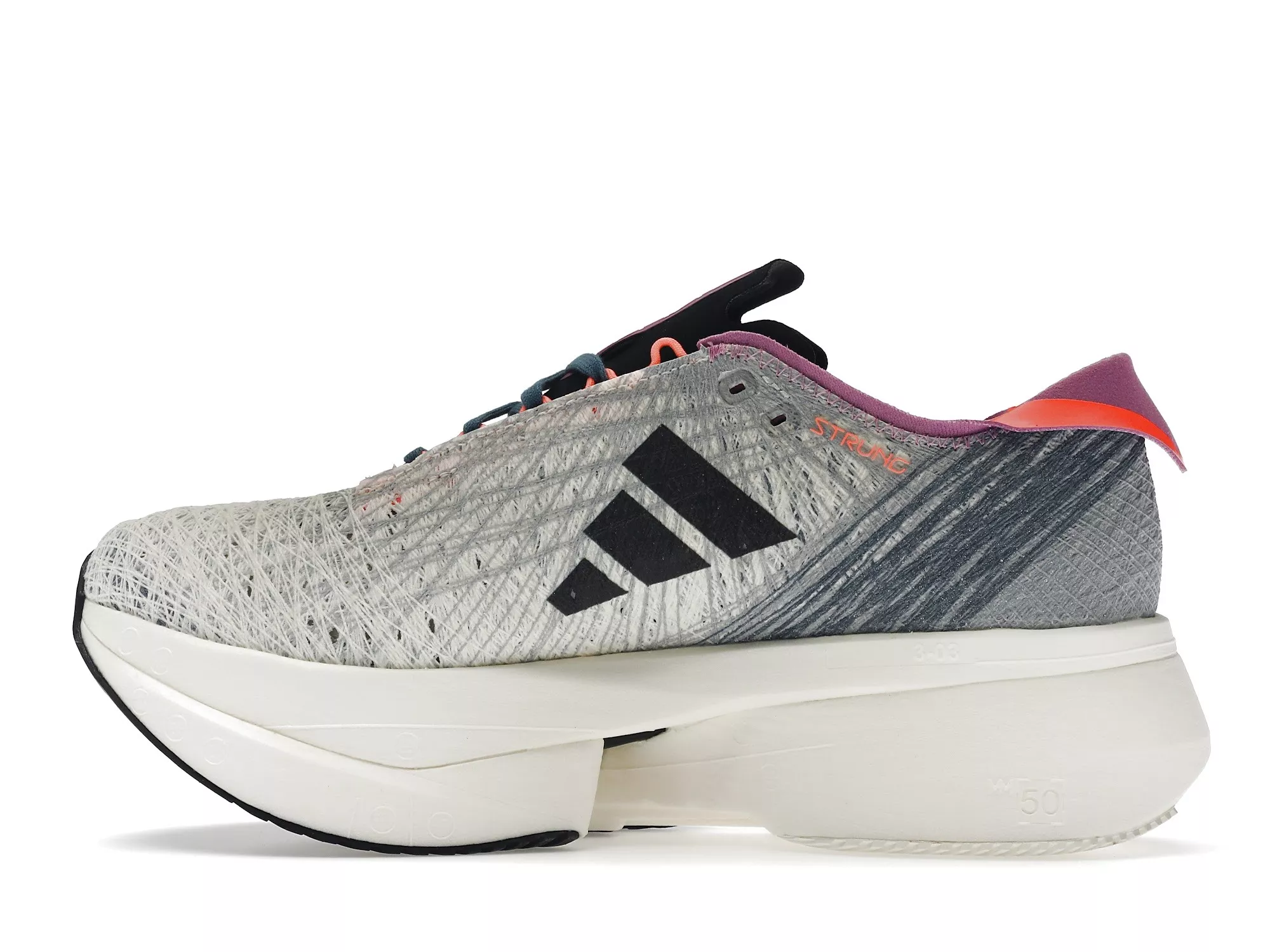 Фото № 2 с приближением к товару «‎adidas Adizero Prime X Strung Off White Pulse Lilac»