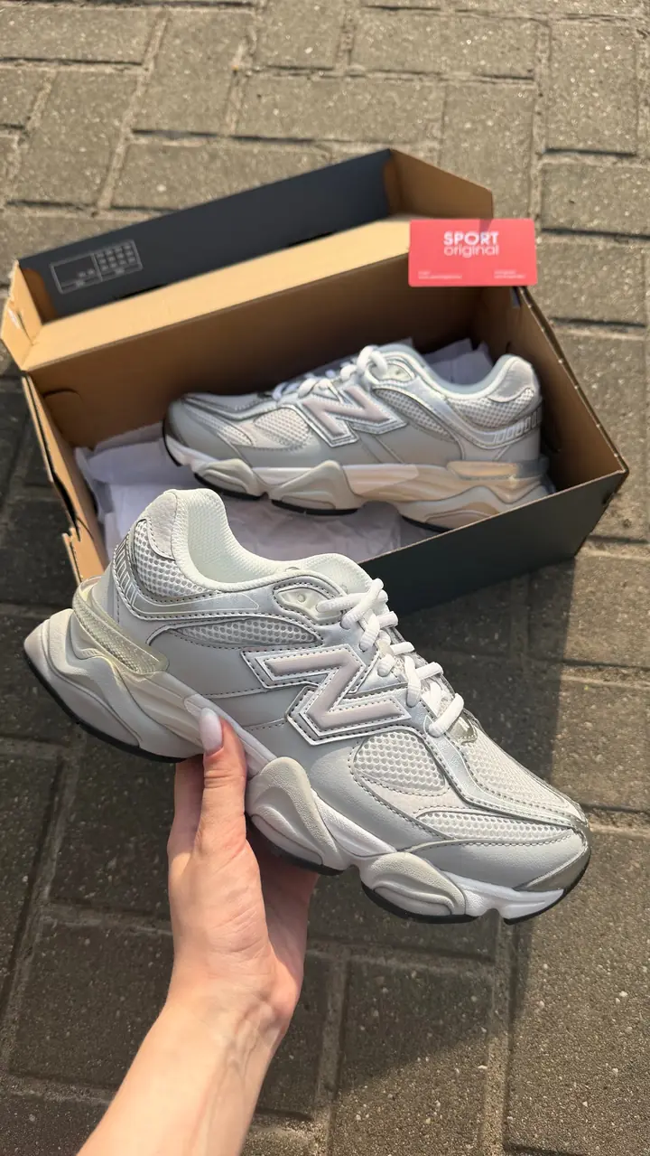 New Balance 9060 белые — живое фото