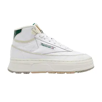 Reebok Women's Club C Geo Mid Chalk Dark Green - 1