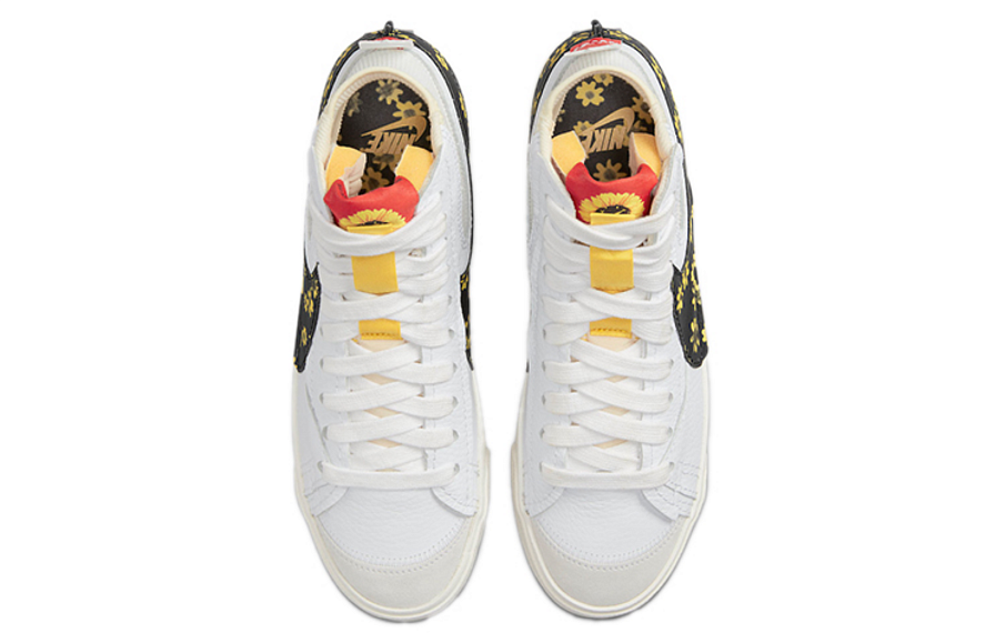 Фото № 4 с приближением к товару «‎Nike Blazer Mid '77 Jumbo "Floral" Mid-Top Sneakers BlackWhite»