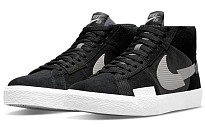 Фото № 3 с приближением к товару «‎Nike SB Zoom Blazer mid Skate shoes blackgrey»