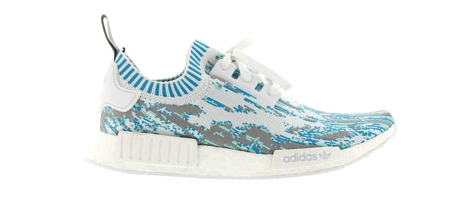 Фото № 1 с приближением к товару «‎adidas NMD R1 Sneakersnstuff Datamosh Clear Aqua»