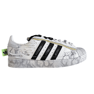 Hellstar x adidas Superstar 2 White Flame