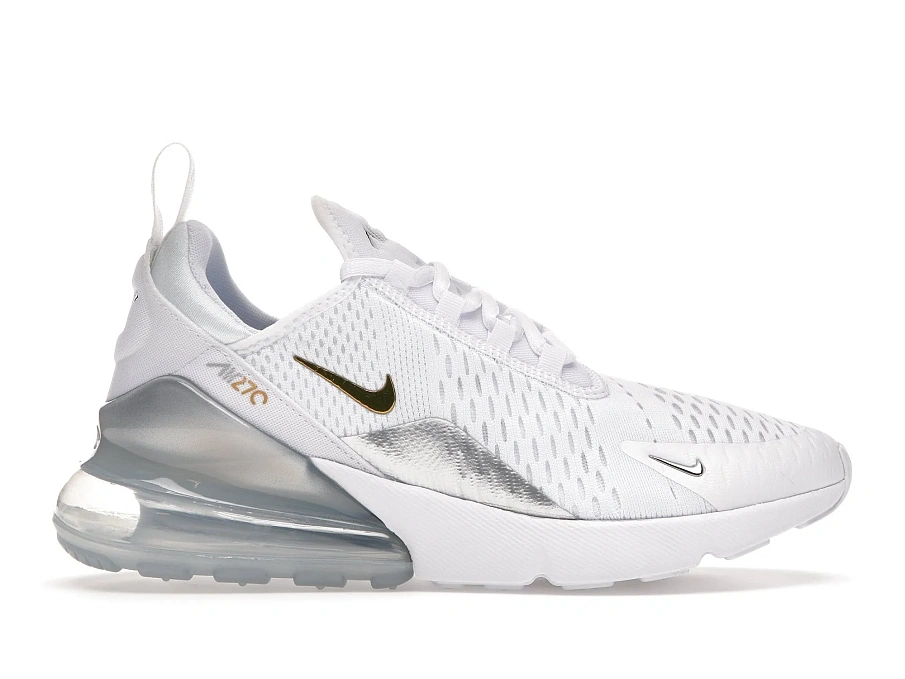 Фото № 1 с приближением к товару «‎Nike Air Max 270 White Metallic Gold »
