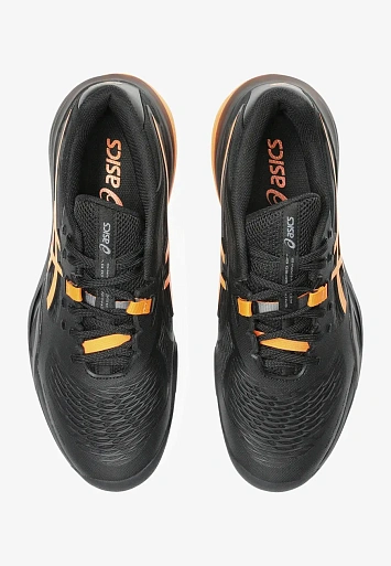 GEL-RESOLUTION X CLAY CLAY COURT TENNIS SHOES BLACK SHOCKING ORANGE - 3