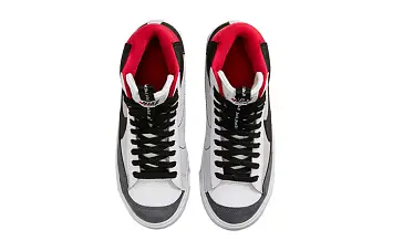 (GS) Nike Blazer Mid '77 SE D Sneakers BlackWhiteRed - 7