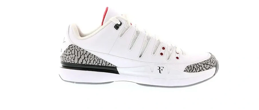 Фото № 1 с приближением к товару «‎Nike Zoom Vapor AJ3 White Cement»