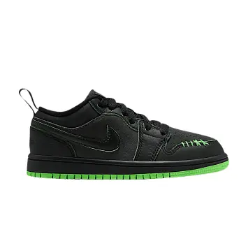 Air Jordan 1 Low SE PS Black Scream Green - 1