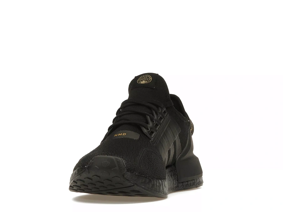 Фото № 4 с приближением к товару «‎adidas NMD R1 V2 Black Gold Metallic»