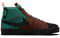 Фото № 2 с приближением к товару «‎Nike SB Zoom Blazer Mid PRM Sneakers BlackBrownGreen»