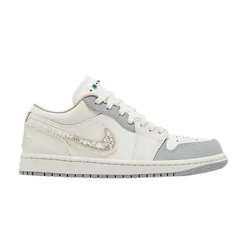 Women's Air Jordan 1 Low Sail Soft Pearl Sequins - 1