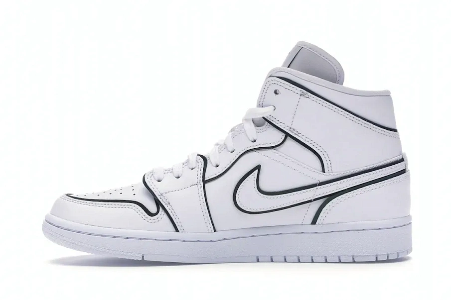 Фото № 3 с приближением к товару «‎Jordan 1 Mid Iridescent Reflective White »