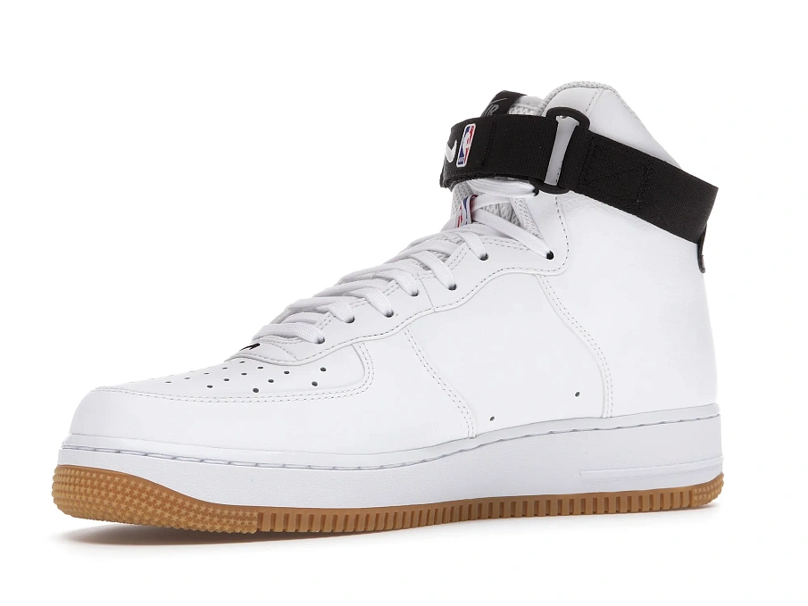 Фото № 4 с приближением к товару «‎Nike Air Force 1 High NBA White University Gold»