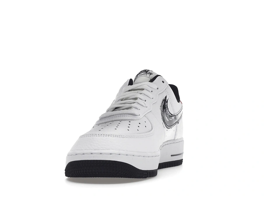 Фото № 4 с приближением к товару «‎Nike Air Force 1 Low Brushstroke White Black»