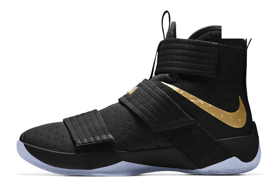 Фото № 1 с приближением к товару «‎Nike LeBron Zoom Soldier 10 Black Gold»