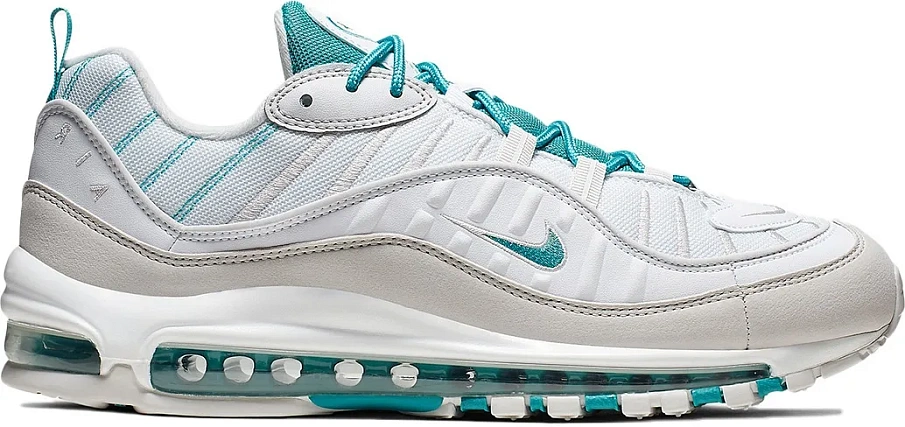 Фото № 1 с приближением к товару «‎Nike Air Max 98 White Teal Nebula»
