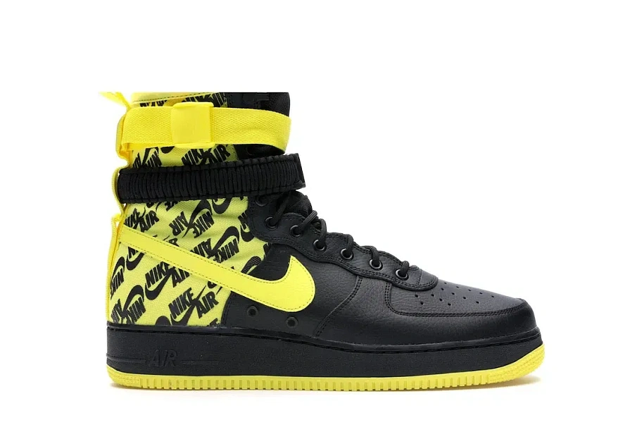 Фото № 1 с приближением к товару «‎Nike SF Air Force 1 High Black Dynamic Yellow»