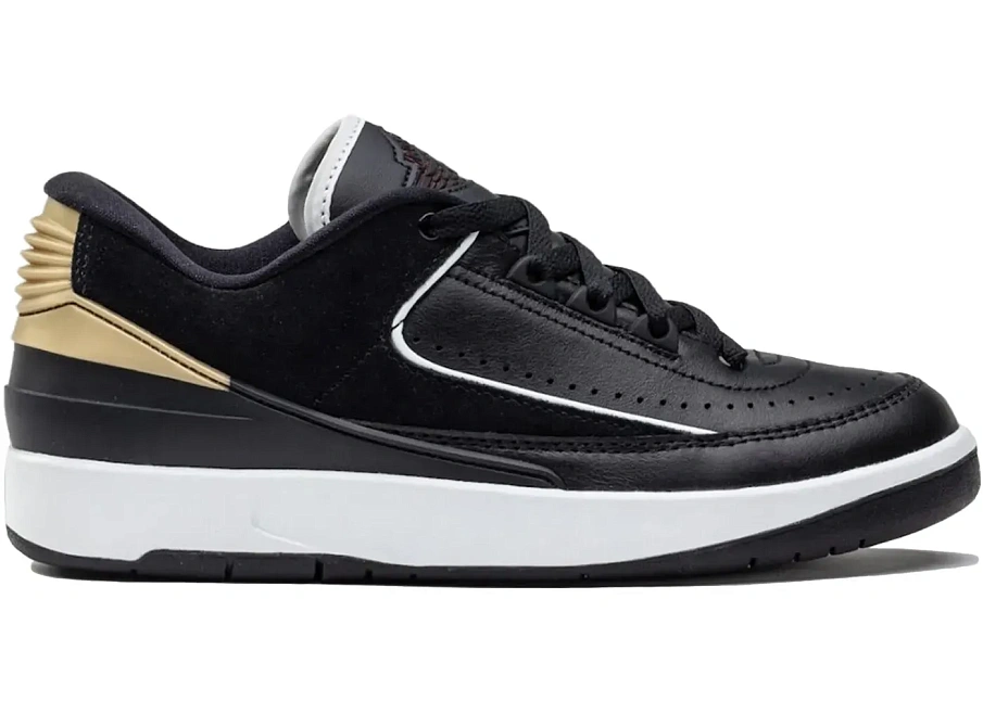 Фото № 1 с приближением к товару «‎Jordan 2 Retro Low Black Metallic Gold »