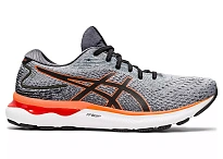 Фото № 1 с приближением к товару «‎ASICS Gel-Nimbus 24 Sheet Rock Grey Shocking Orange»