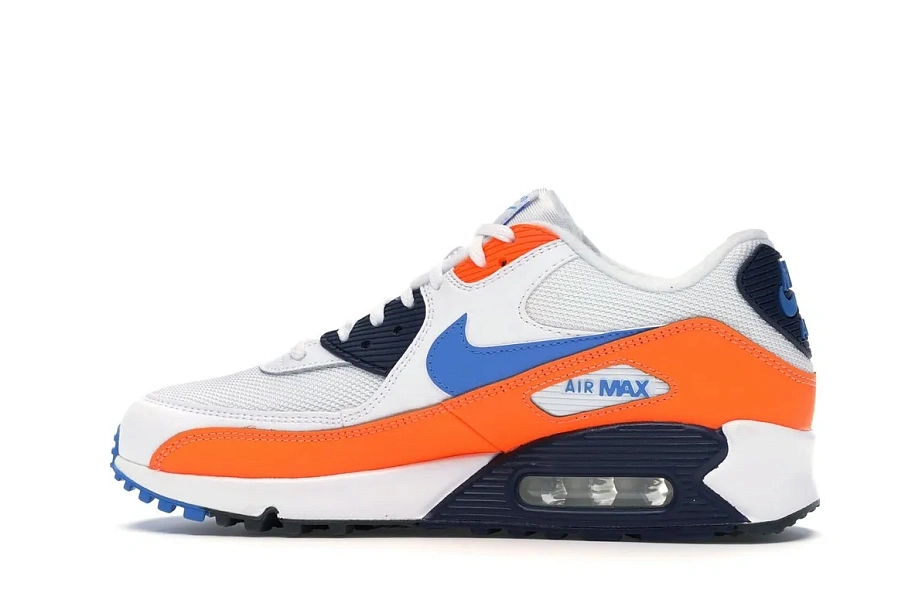 Фото № 5 с приближением к товару «‎Nike Air Max 90 White Photo Blue Total Orange»