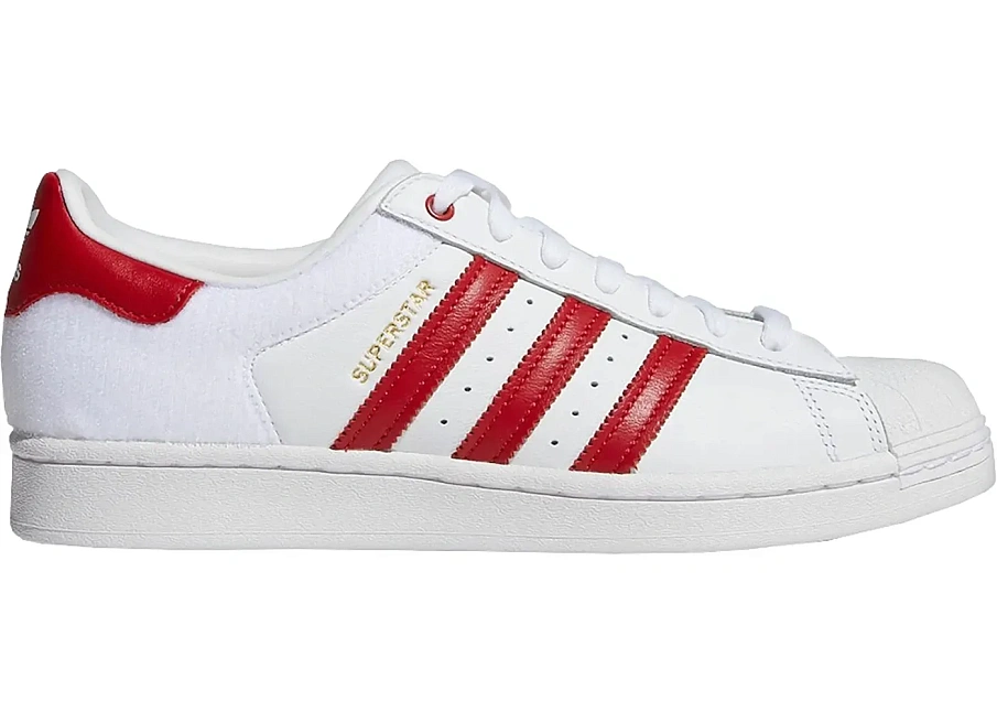 Фото № 1 с приближением к товару «‎adidas Superstar Velcro White Red»