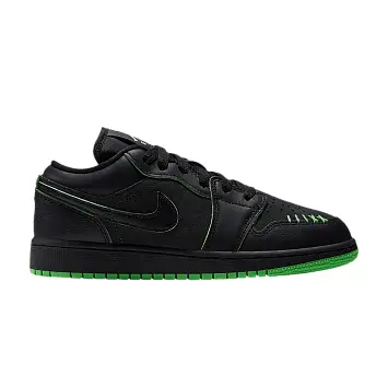 Air Jordan 1 Low SE GS Black Scream Green Dark Smoke Grey Black - 1