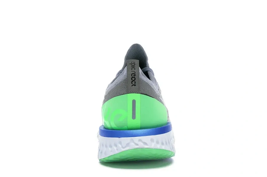 Фото № 4 с приближением к товару «‎Nike Epic React Flyknit Wolf Grey Lime Blast»