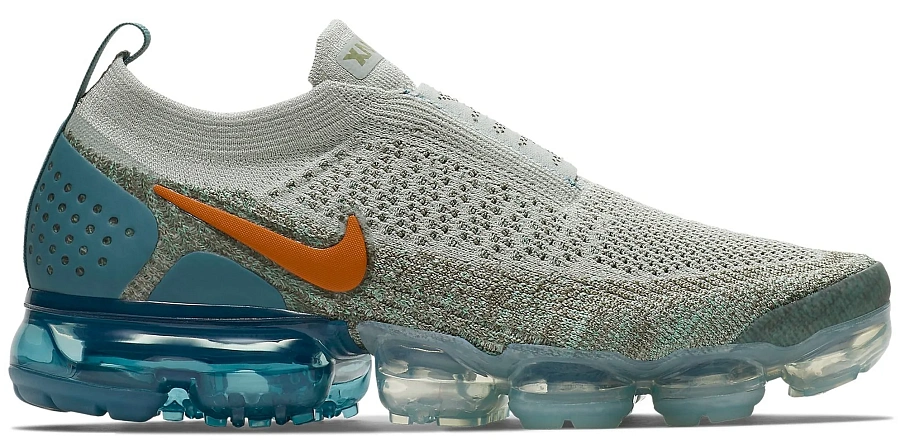 Фото № 1 с приближением к товару «‎Nike Air VaporMax Moc 2 Light Silver Campfire Orange Celestial Teal »