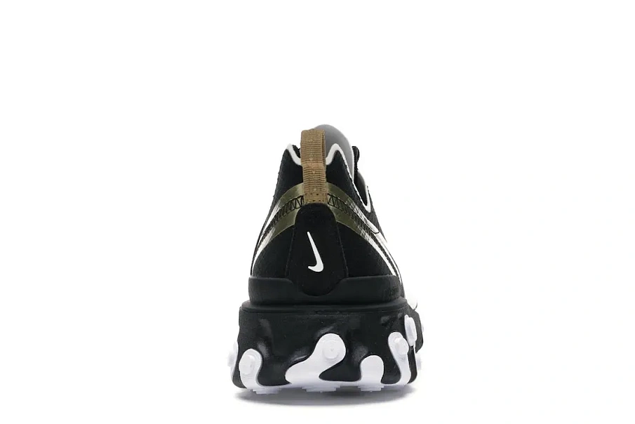 Фото № 4 с приближением к товару «‎Nike React Element 55 Black Metallic Gold White»