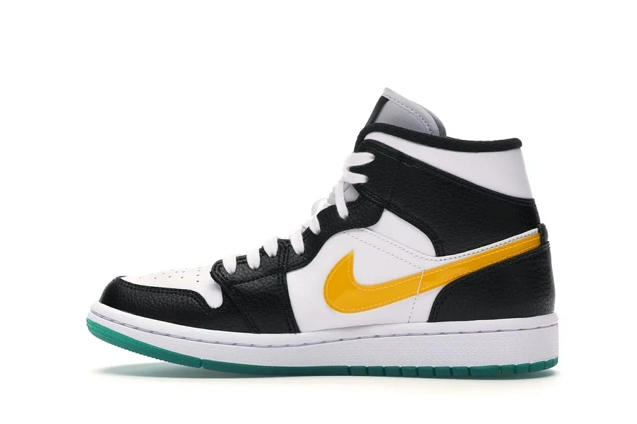 Фото № 5 с приближением к товару «‎Jordan 1 Mid Alternate Swooshes Red Yellow »