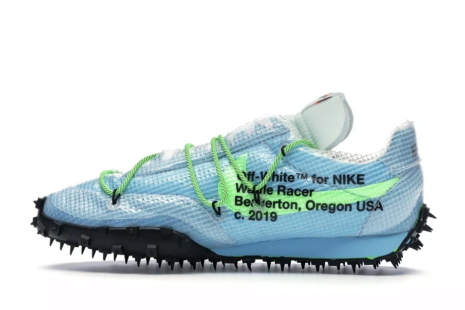 Фото № 4 с приближением к товару «‎Nike Waffle Racer Off-White Vivid Sky »