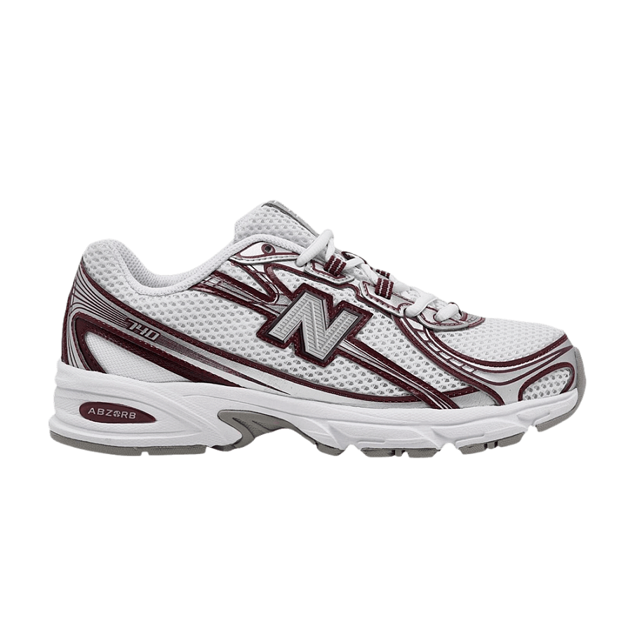 Фото № 1 с приближением к товару «‎New Balance 740 White Burgundy Silver»