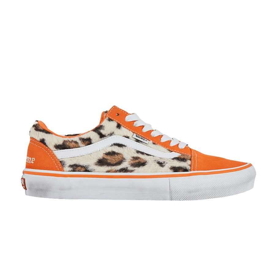 Фото № 1 с приближением к товару «‎Supreme x Vans Skate Old Skool Leopard Pack - Orange»
