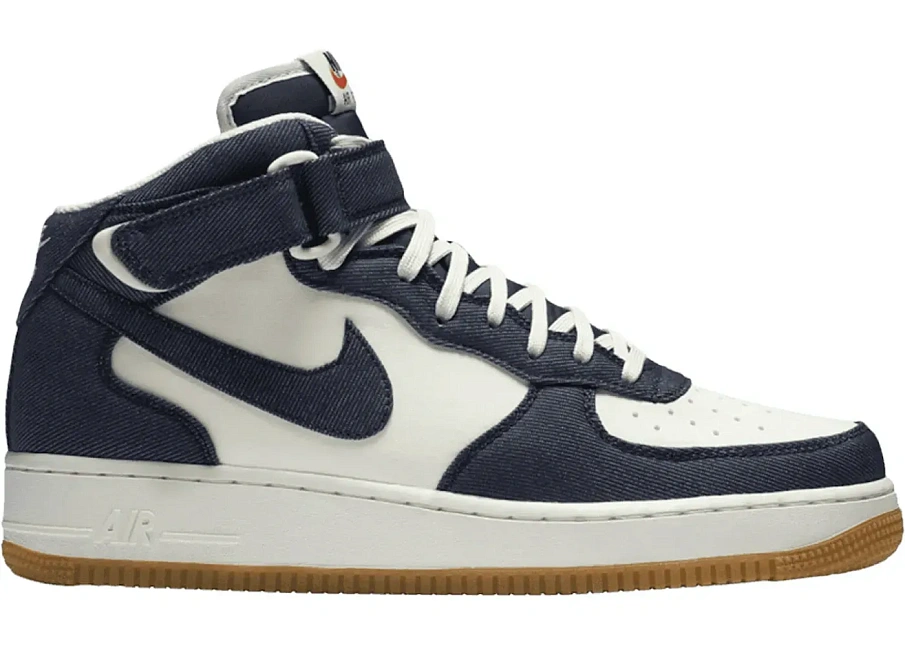 Фото № 1 с приближением к товару «‎Nike Air Force 1 Mid '07 Denim Gum»