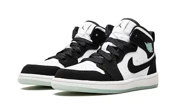 Nike Air Jordan 1 Mid White Black Teal Tint - 3