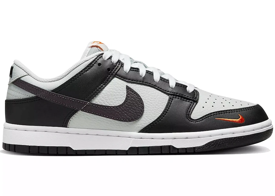 Фото № 1 с приближением к товару «‎Nike Dunk Low Grey Black Orange Mini Swoosh»