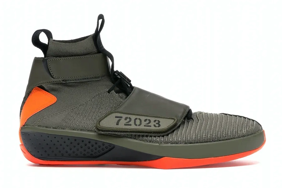 Фото № 1 с приближением к товару «‎Jordan XX Flyknit R&B Melo Olive»