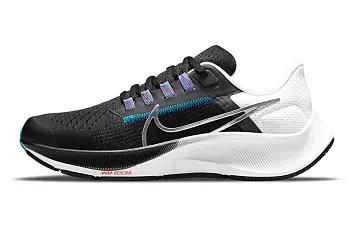 Nike Air Zoom Pegasus 38 GS 'Black Metallic Silver' - 1