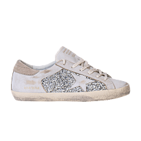 Фото № 1 с приближением к товару «‎Women's Golden Goose Super Star Glitter And Leather Upper White Platinum Beige»