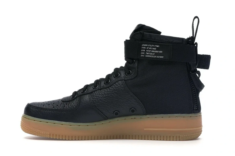 Фото № 5 с приближением к товару «‎Nike SF Air Force 1 Mid Black Gum»