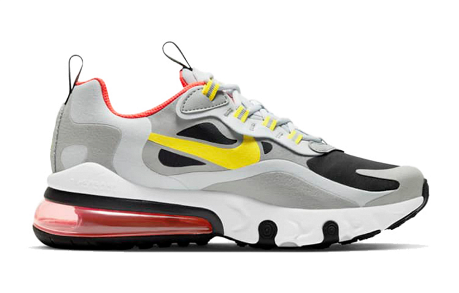 Фото № 2 с приближением к товару «‎Nike Air Max 270 React (GS) BlackGreyYellow»