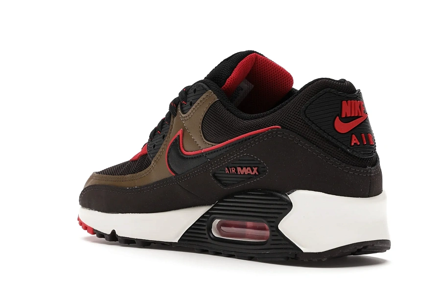 Фото № 6 с приближением к товару «‎Nike Air Max 90 Velvet Brown University Red»