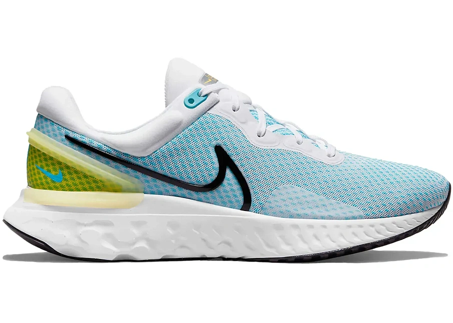 Фото № 1 с приближением к товару «‎Nike React Miler 3 White Chlorine Vivid Sulfur»