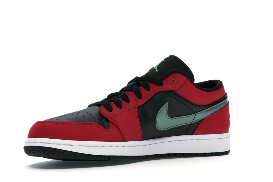 Фото № 4 с приближением к товару «‎Jordan 1 Low Black Green Pulse Gym Red»