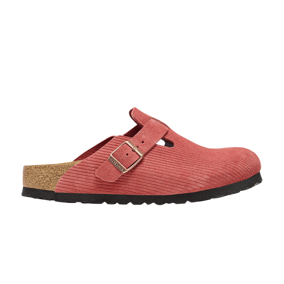 Фото № 1 с приближением к товару «‎Birkenstock Boston Suede Embossed Corduroy Narrow Sienna Red»