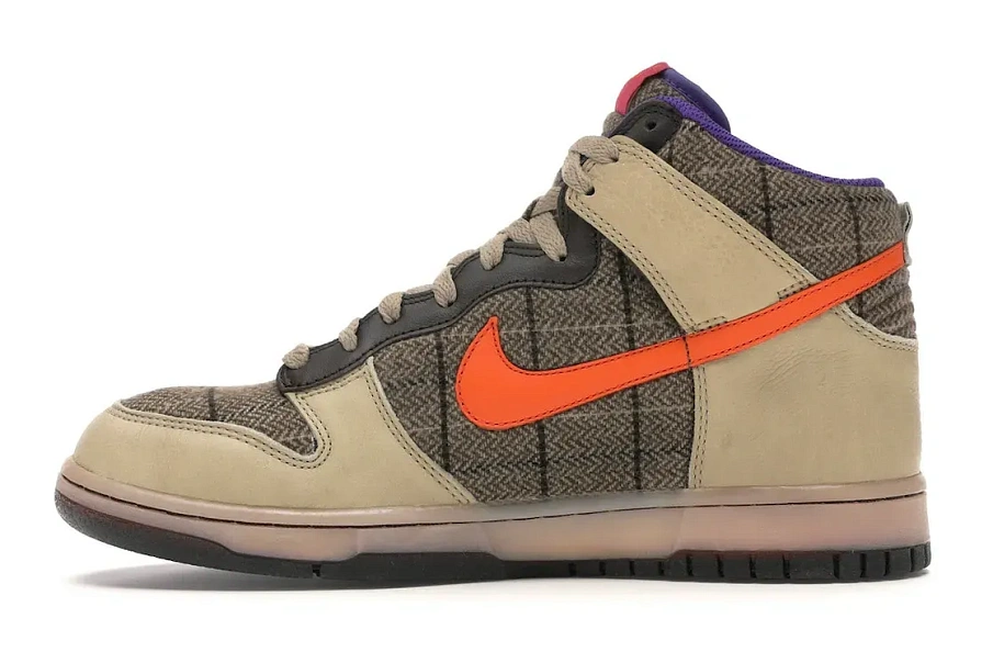Фото № 3 с приближением к товару «‎Nike Dunk High Premium Tweed Orange Blaze»