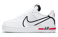 Фото № 1 с приближением к товару «‎Nike Air Force 1 React (Gs) Skate Shoes WhiteBlackRed»
