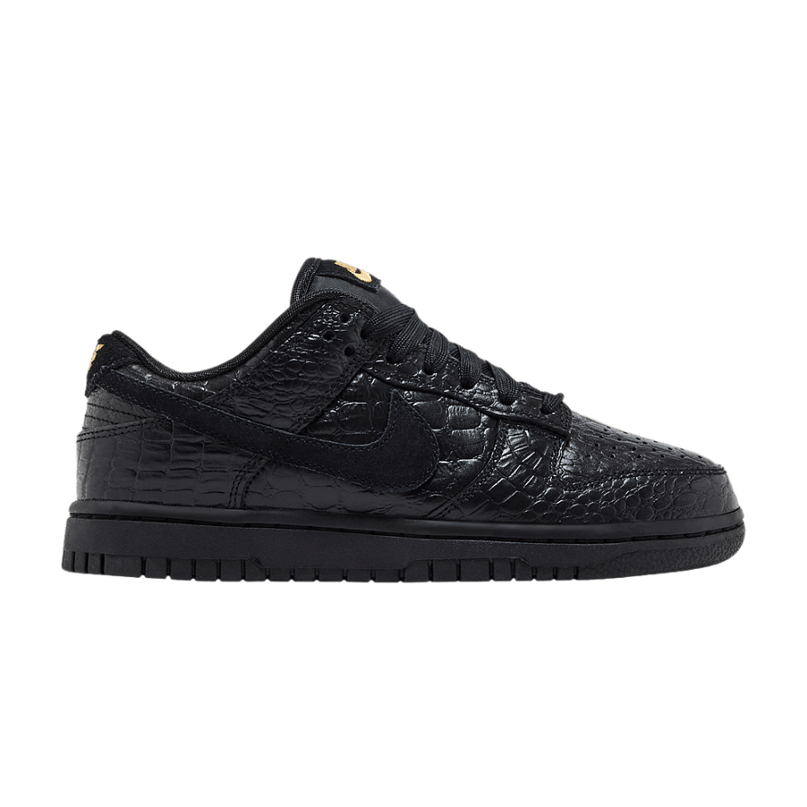 Фото № 1 с приближением к товару «‎Nike Women's Dunk Low Black/Metallic Gold/Off Noir/Black»